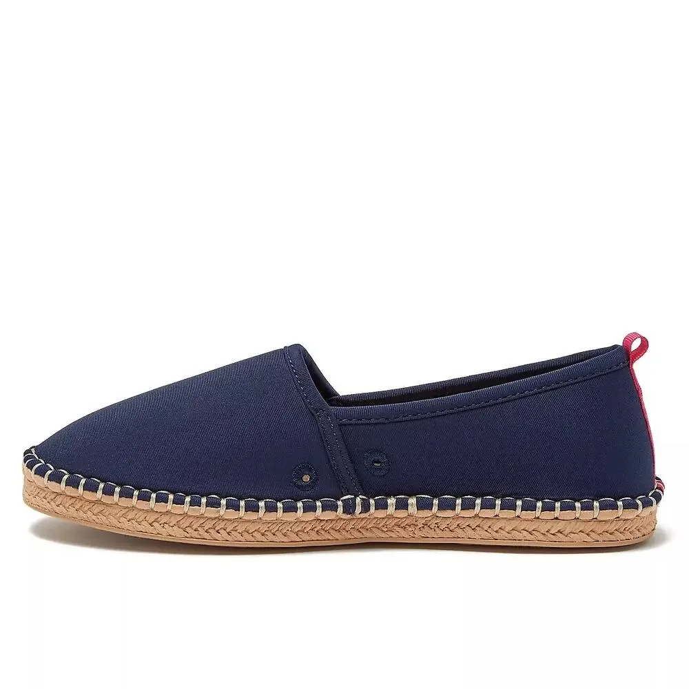 Lands’ End Women's Espadrille Beach and Water Shoes Size 8.5 Navy Blue Neoprene